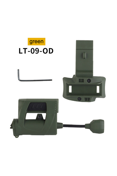 Choice خوذة تكتيكية خضراء مزودة بثلاثة أوضاع إضاءة ليلية خارجية للصيد بالليزر...