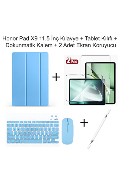 Yesnıce Honor Pad X9 11.5 İnç Uyumlu Standlı Kılıf Ve Dokunmatik Kalem Ve Kla...