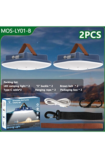 Choice أزرق MOSLY01-2 قطعة MOSLIGHTING شحن بالطاقة الشمسية خيمة ضوء قوي مع مغ...
