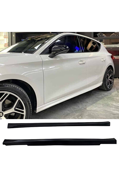AkmTuning Seat Leon Mk4 Aero Yan Marşpiyel Seti Plastik 2 Adet Mat Siyah 2020...