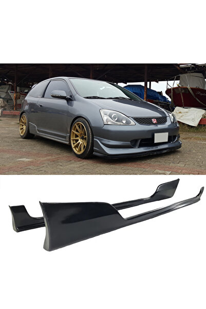 AkmTuning Honda Civic Sport Ep2 Ep3 Yan Marşpiyel Seti Plastik 2 Adet Mat Siyah