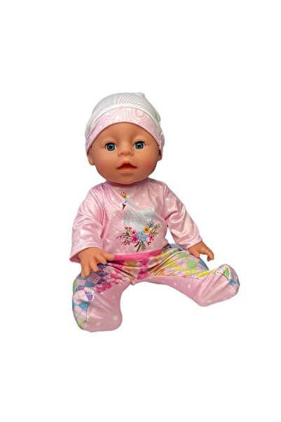 PROCART Interactive doll, baby who drinks water and pees, 6 accessories, bottle, potty, 35 cm