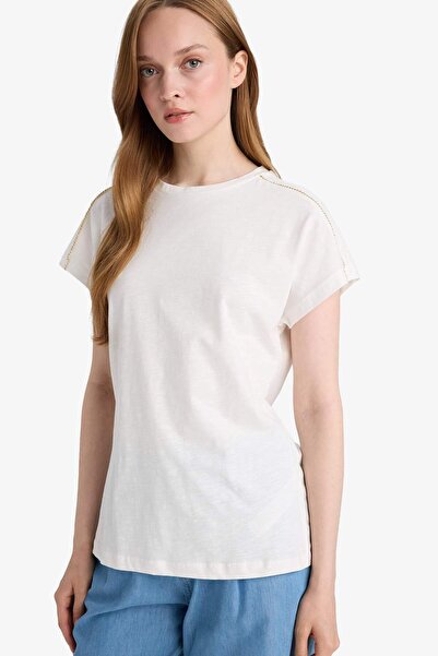 DeFacto Crew Neck Flared Cotton Short Sleeve T-Shirt F2783Ax25Hs