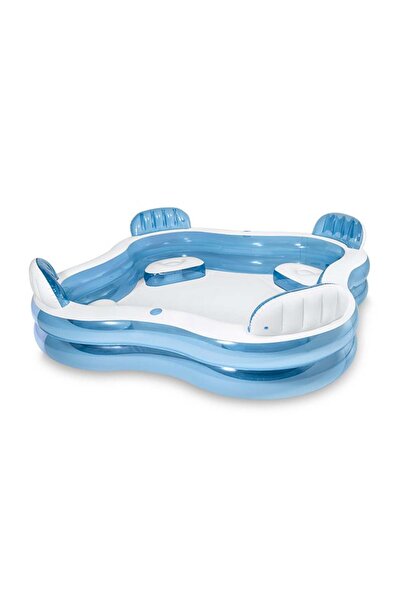 Intex Family Lounge Pool with Seats – Square Design, 990L Capacity – 229x229x66 cm