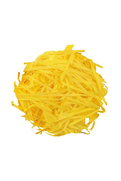 MARKQ حشو ورق ممزق مجعد لتغليف الهدايا، تعبئة وتغليف سلة الهدايا (أصفر)