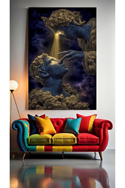 özkacar SACRED TOUCH V1 Tablou pe pânză pentru decorarea casei, perete, salon...