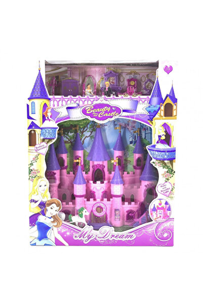 Toy castel cu figurine și mobilier, efecte sonore și luminoase, Frumusețea Vi...