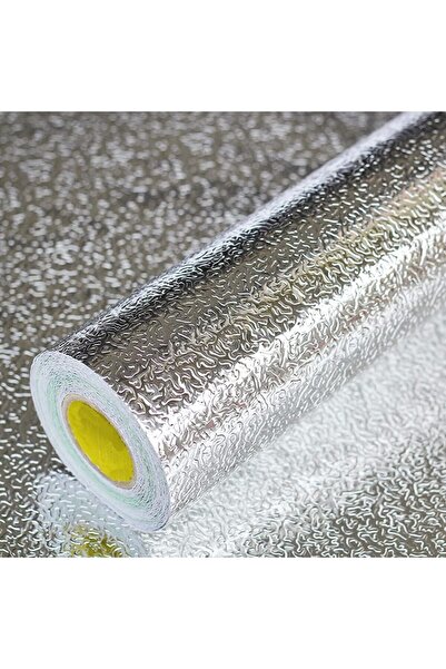 MARKQ ورق حائط فضي لاصق ذاتي، مقاس 60×500 سم، قابل للتقشير واللصق، مناسب للخز...