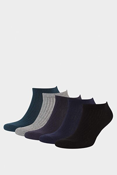 DeFacto Men's 5-Pack Cotton Booties Socks F5277Axns