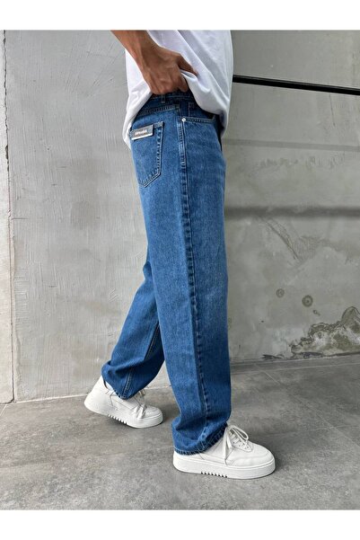 XPUPPETWEAR Mavi Basic Efektli SN-04 Baggy Jean