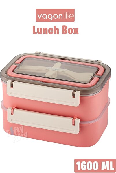 Vagonlife حاوية تخزين فولاذية بثلاثة أقسام 1600 مل BL2221-2