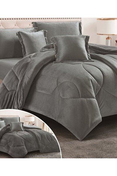 smart home Double-sided winter Comforter (velvet side & fur side) Filled bedspread, 4-piece set, 230x170cm