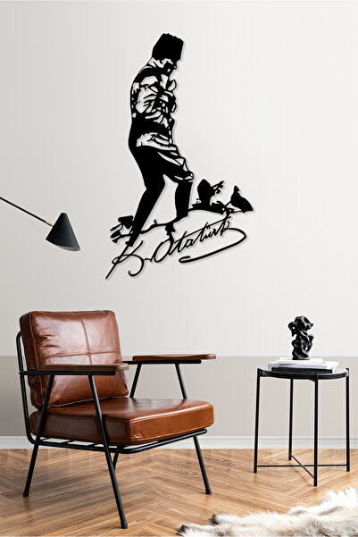 MYC Wall Art Atatürk Kocatepe Imzalı Portre Dekoratif Metal Duvar Tablosu