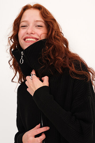 Addax Πλεκτό Ζακέτα με φερμουάρ H2887