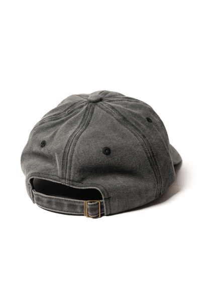 Nome Studio Yazı Nakışlı Koyu-Gri Antrasit Şapka Beyaz Nakışlı Yıkamalı Kumaşlı ve Yazı Nakışlı Şapka