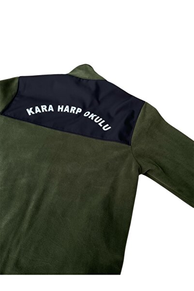 kho military design Kara Harp School Khaki Fleece Coat Unisex (Size m)