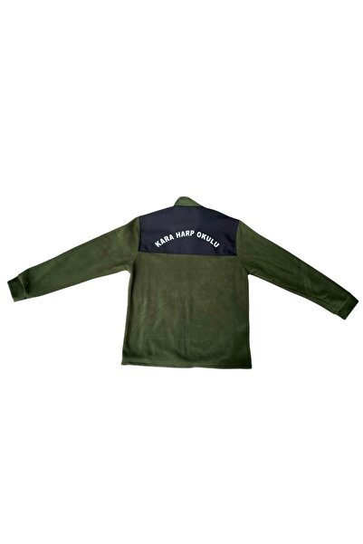 kho military design Kara Harp School Khaki Fleece Coat Unisex (Size m)