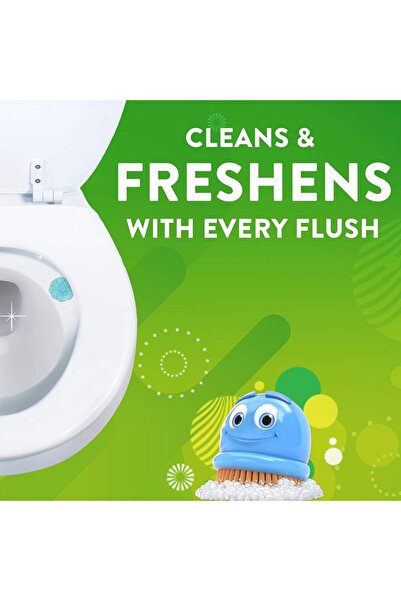 Scrubbing Bubbles Refreshing Gel Toilet Bowl Cleaner, Rain Shower Scent, 6 Stamps