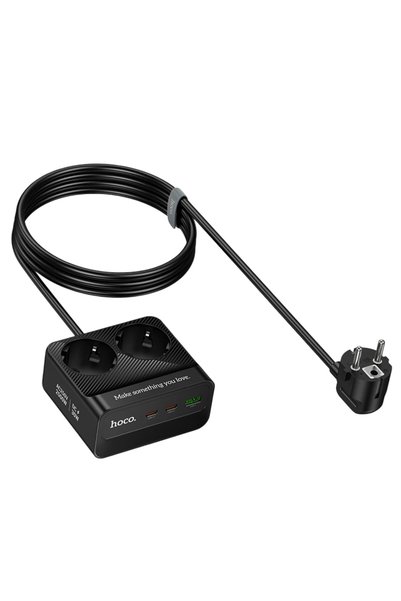 WAP Hoco AC27 Descanso 5in1 2M 2500W Priz Dönüştürücü - Beyaz