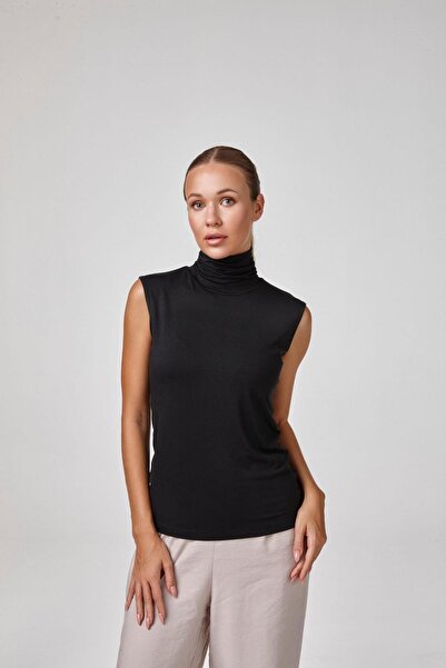 relactive Γυναικεία αμάνικη μπλούζα Modal Basic -Μαύρη C2T0N6O2