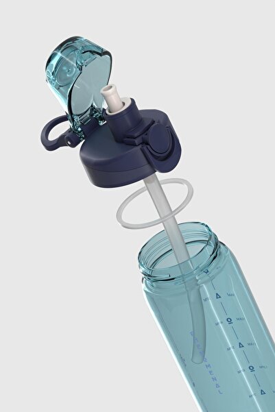 Renga Wave Duplo 630 ml Tritan Water Bottle with Optional Straw 912176 Blue