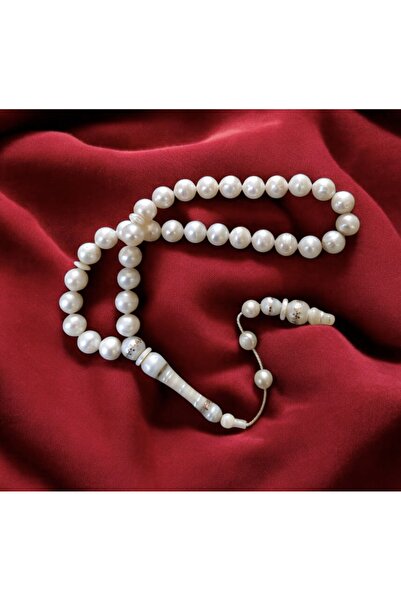 İnan Tesbih Şevket Canpolat Usta'dan Altın İşlemeli İnci Tesbih