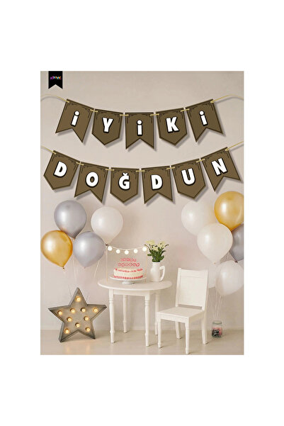 supertrend Happy Birthday Gold Letter Banner