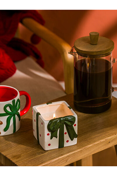 LC Waikiki RENKLİMAĞAZADAN LCW HOME Karışık Yılbaşı Temalı Seramik Mumluk 8 Cm