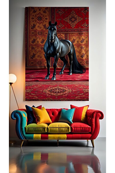 özkacar BLACK HORSE 11 Σαλόνι τοίχου στο σπίτι Σαλόνι ομορφιάς Γραφείο Διακόσ...