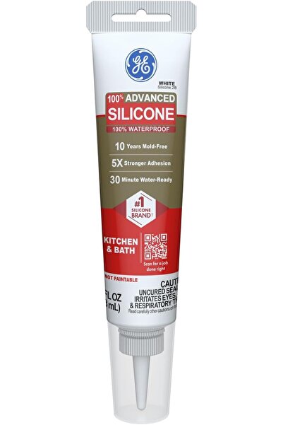 GE مانع تسرب سيليكون متطور للمطابخ والحمامات - مانع تسرب سيليكون مقاوم للماء ...