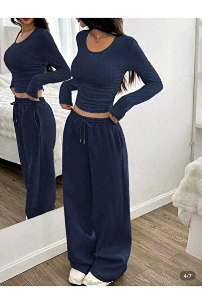 ELASSEL Χειμερινό σαρούνι σε στυλ σαρόνγκ, γυναικείο φαρδύ παντελόνι μεγάλου ...