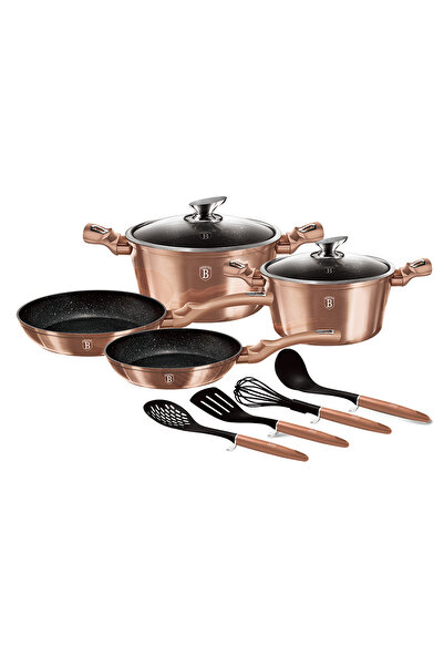 Other BERLINGER HAUS BH-6142 ROSE GOLD GRANITE COOKWARE SET