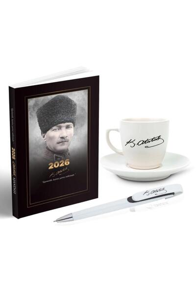 Halk Kitabevi Agenda Comandantului Ataturk 2026 - Cană de cafea imprimată cu ...