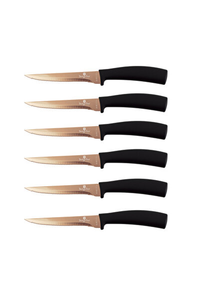 Other SET OF 6 STEAK KNIVES BERLINGER HAUS BH-2613 BLACK ROSE