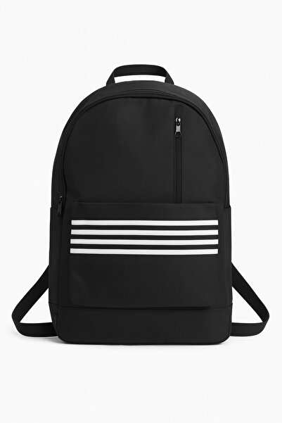 HAKKE Şeritli Fermuarlı Sırt Çantası