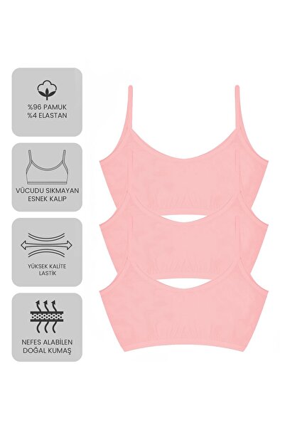 Öts Преміум 6-пакетний тренувальний бюстгальтер для дівчаток - подарункова коробка, бавовняна тканина, надзвичайно м'який, еластичний і