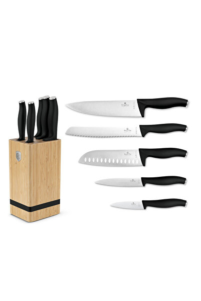 Other SET DE CUȚITE BERLINGER HAUS BH-2971 NEGRU MAT DIN BLOC DE BAMBUS