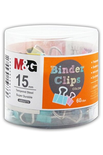 M&G Clips colorat 15mm, 60 bucati/cutie