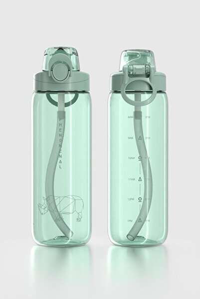 Renga Wave Duplo 630 ml Tritan Water Bottle with Optional Straw 912176 Green