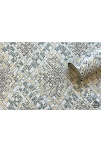 Vinyl Tapet pentru living sau hol, verde, model Django