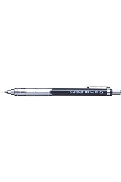 Pentel قلم رصاص ميكانيكي Graph Gear 300 (0.5 مم) - خط رفيع، أسود