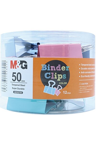 M&G Clips colorat 50mm, 12 bucati/cutie