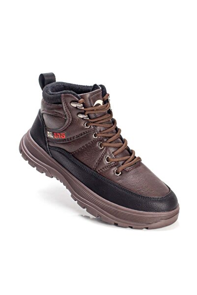 BMoD Ghete sport unisex negre cu maro închis, cu șireturi MOD07363