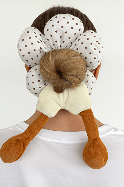 TAKIŞTIR Coffee and Cream Color Mixed Figure Bagel Buckle