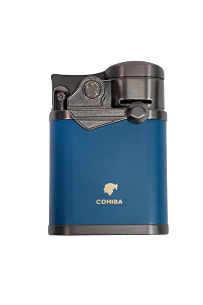 COHİBA 4 Torch Pürmüz Mavi - Gunmetal Puro Çakmağı