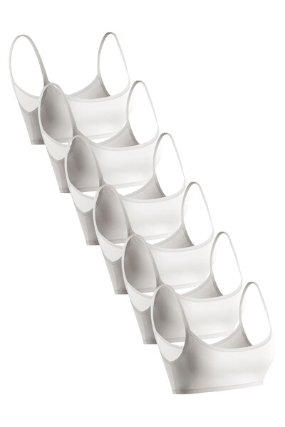 Öts Premium σουτιέν προπόνησης για κορίτσια 6 τεμαχίων - Σε κουτί δώρου, βαμβακερό ύφασμα, εξαιρετικά μαλακό, ελαστικό και