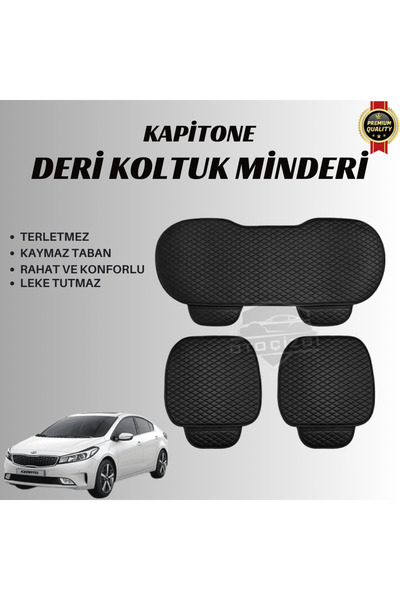 Oto Çizgi Husă de protecție pentru scaun din piele matlasată compatibilă cu K...