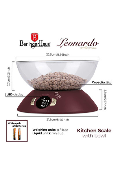 Other KITCHEN SCALE WITH BOWL BERLINGER HAUS BH-9615 LEONARDO