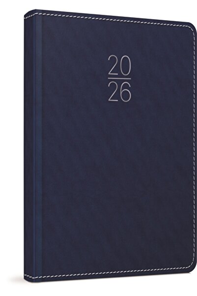 GENC DIJITAL BASKI 2026 100-ETK Copertă rigidă din piele cu cusătură cu fir 14x20 Agenda zilnică 336 FOI (ENGELIC-GERMANĂ-RUSĂ)