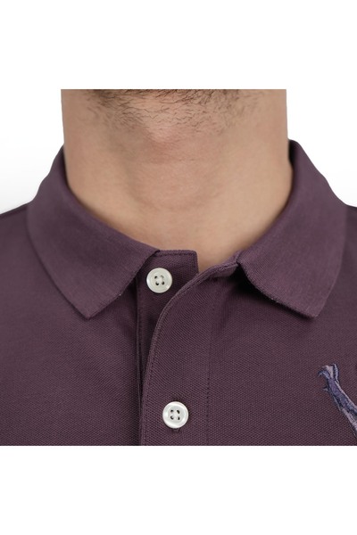 Giordano Men's 3D Lion Polo: Slim Fit, Bold Embroidery, Premium Pique